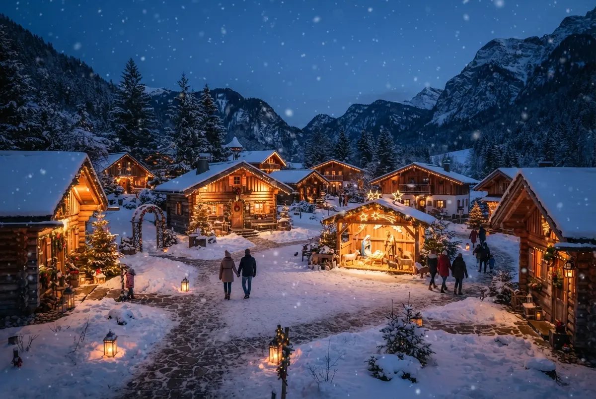 Basler Wienachtsdorf at Theaterplatz (Basel Christmas Village), Basel
