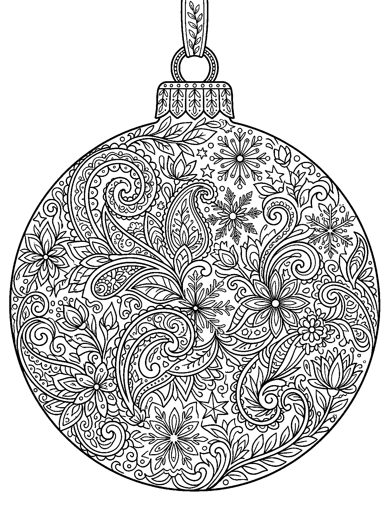 Ornament pattern coloring page