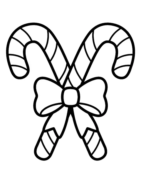 Candy canes coloring page