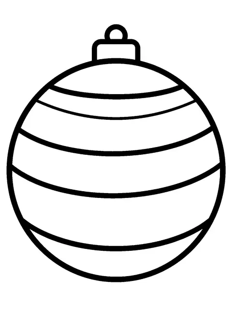 Round ornament coloring page