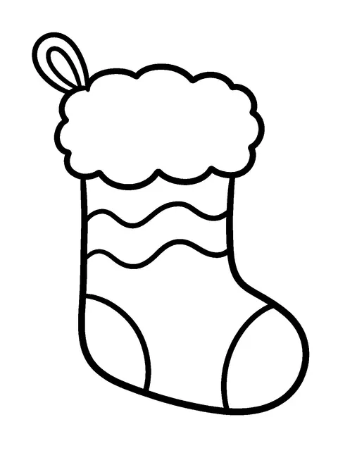 Christmas stocking coloring page