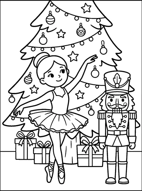 Nutcracker ballet coloring page