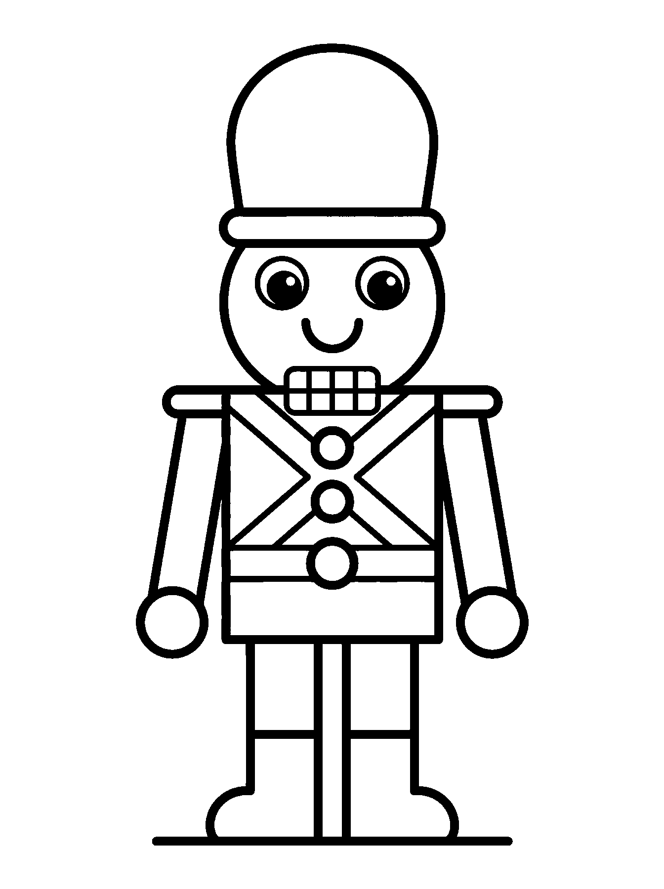 Simple nutcracker coloring page