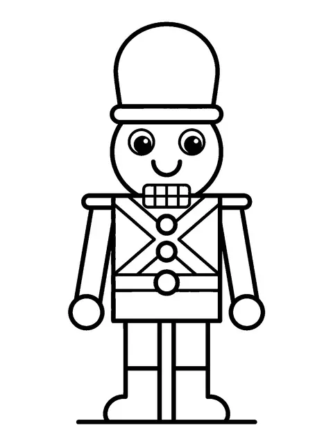 Simple nutcracker coloring page