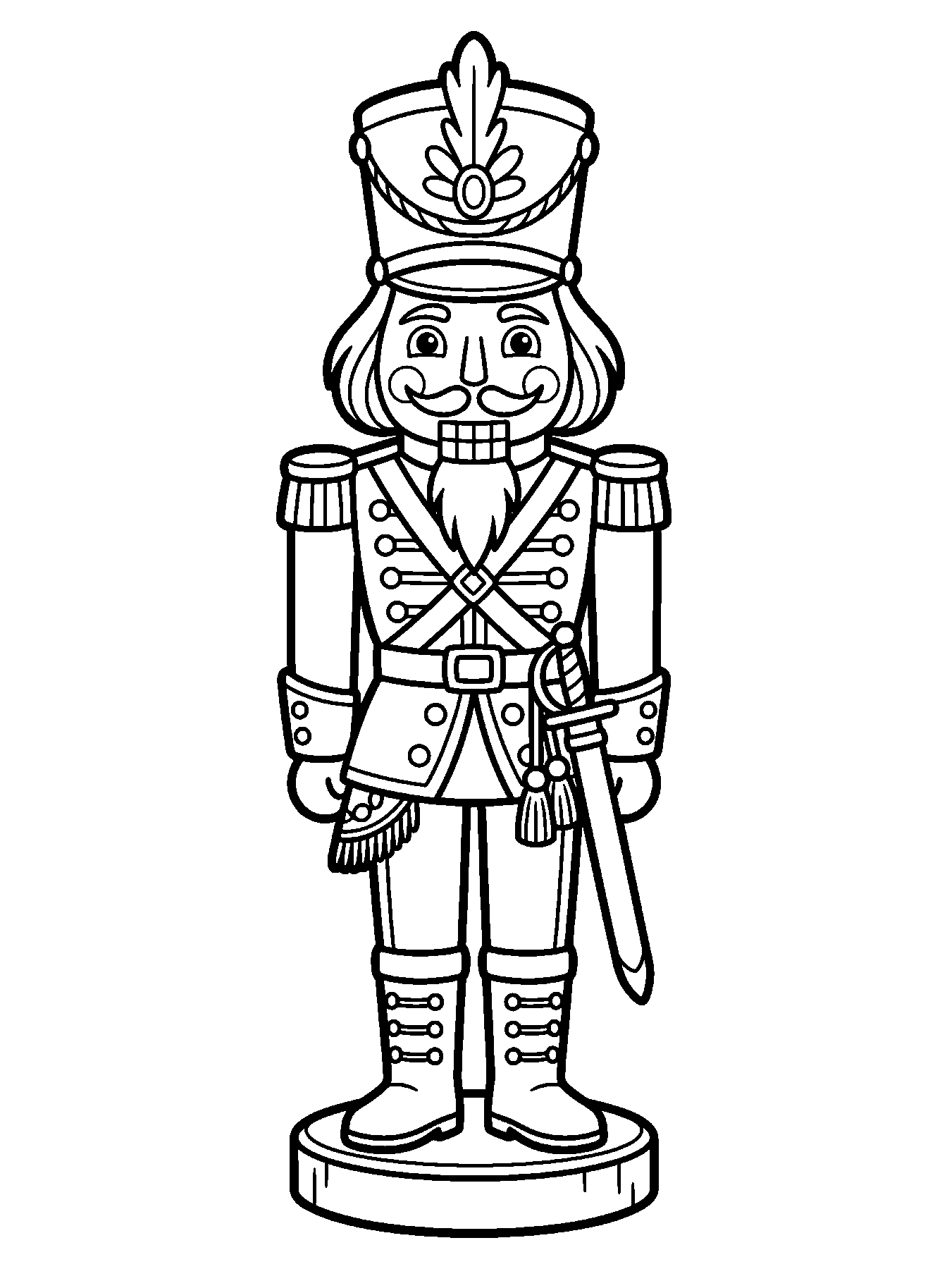 Nutcracker soldier coloring page