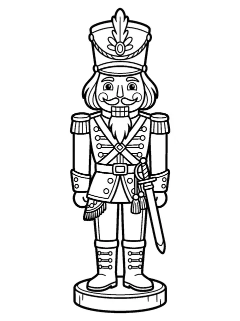 Nutcracker soldier coloring page