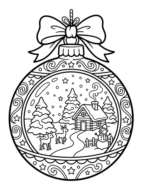 Big bauble coloring page