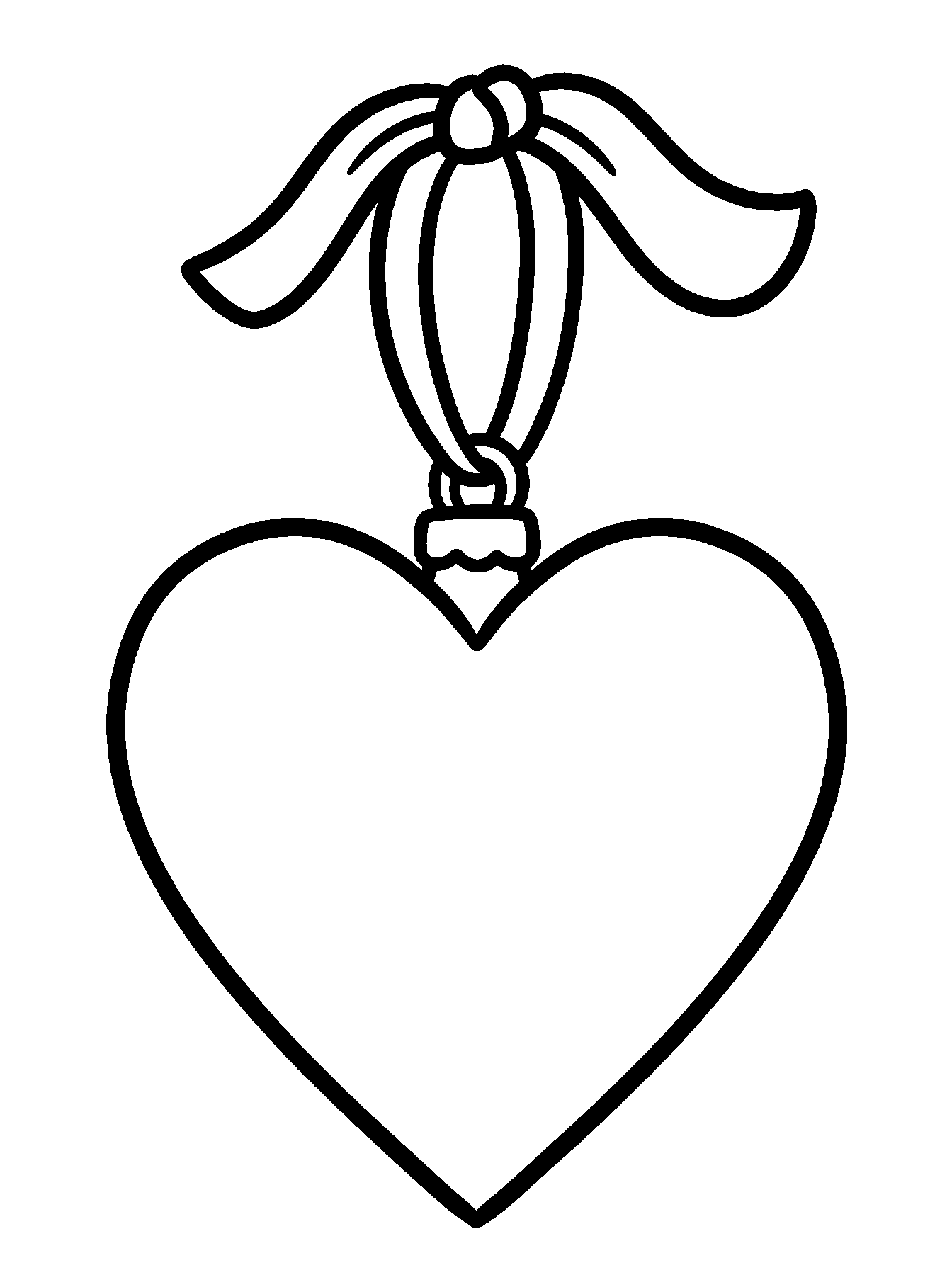 Heart ornament coloring page
