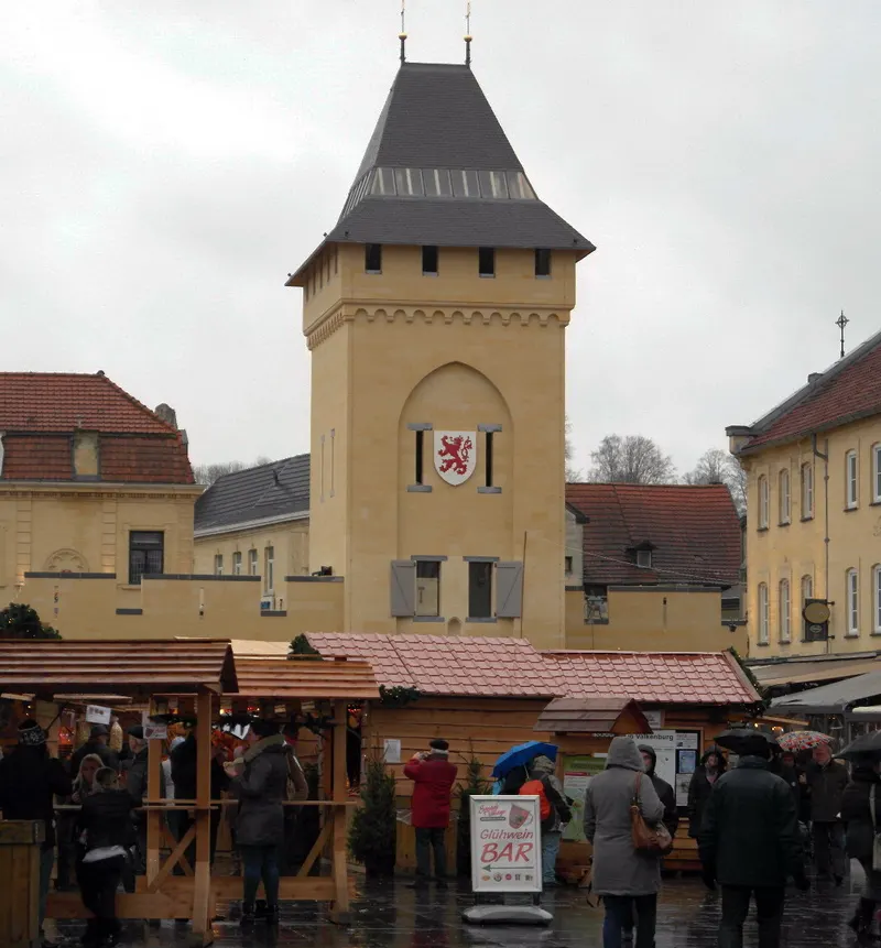 Kerstkramen bij de Geulpoort in Valkenburg