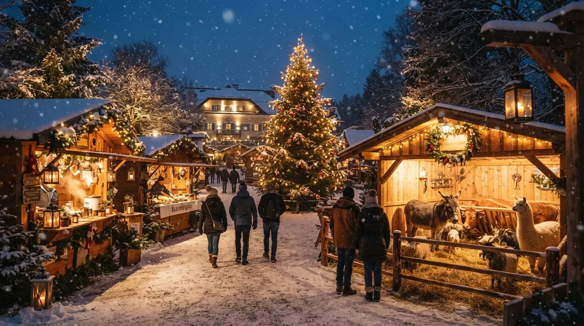 Weihnachtsmarkt auf Gut Aiderbichl Henndorf (Târgul de Crăciun de la Gut Aiderbichl, Henndorf), Henndorf am Wallersee