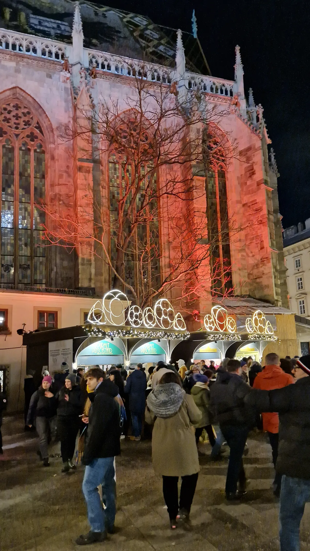 Weihnachtsmarkt am Stephansplatz in Wien vor dem Dom (2023)