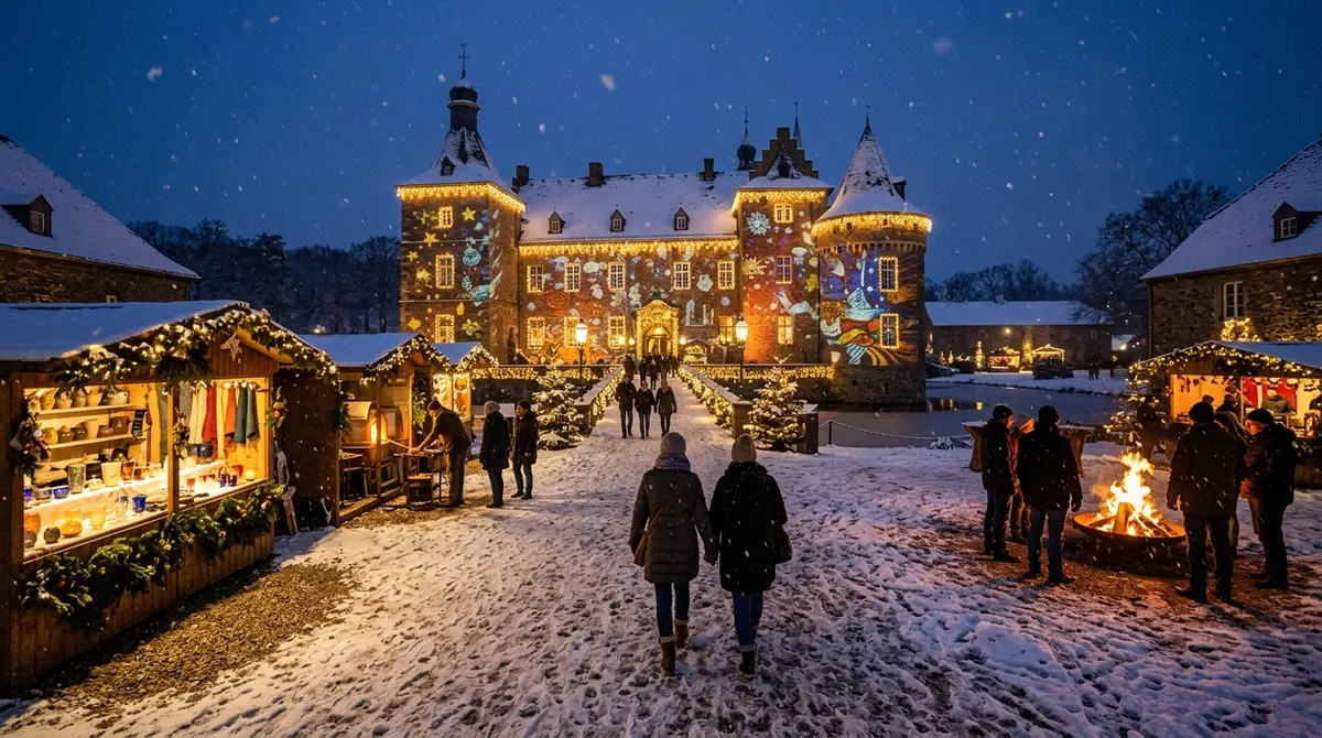Weihnachtsmarkt Schloss Merode (Jarmark bożonarodzeniowy w zamku Merode), Langerwehe