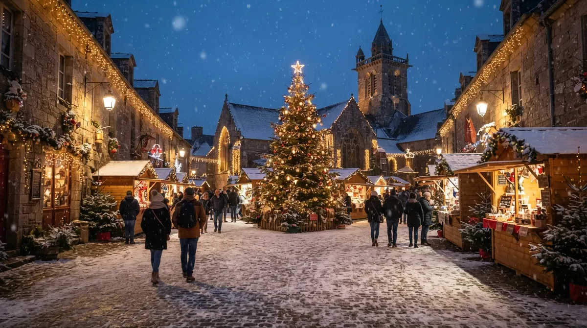 Marché et illuminations de Noël de Locronan, Locronan