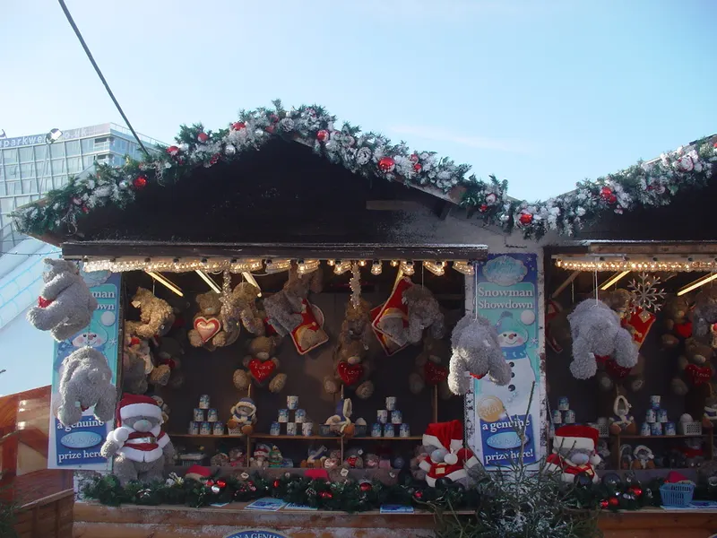 Decorated toy stall at Liverpool Christmas Market