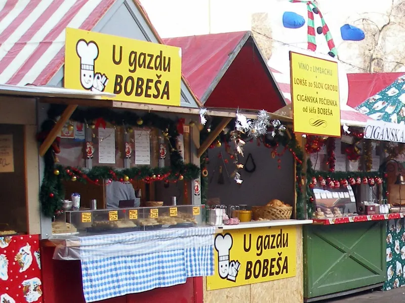 Stánok U gazdu Bobeša na vianočných trhoch v Bratislave