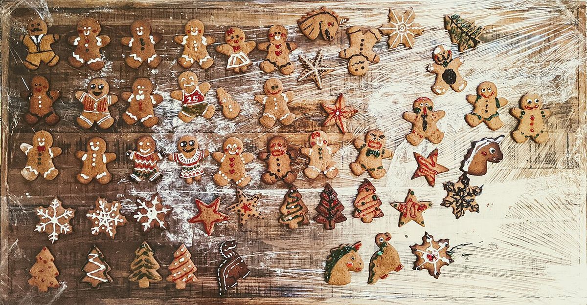 Gingerbread cookies on a table